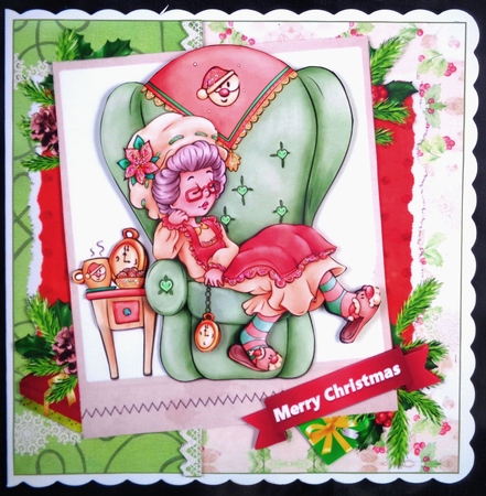 8x8 waiting for Santa mini kit by Linda Short