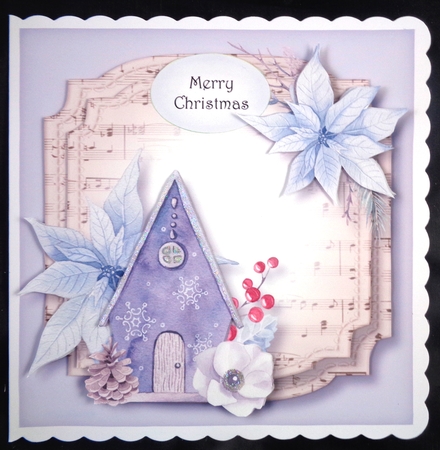 Sheet Music Watercolour Christmas - Scandi House by Linda Short