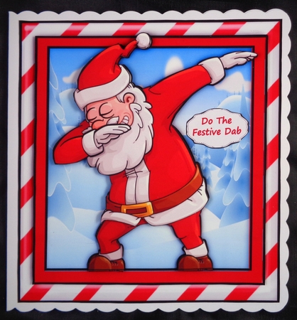 Santa Doing The Dab 8x8 Mini Kit by Linda Short