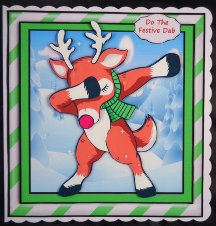 Reindeer Doing The Dab 8x8 Mini Kit by Linda Short