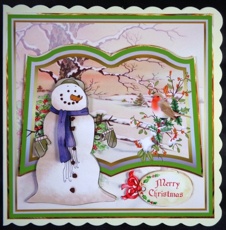 Snowman and robin by Linda Short