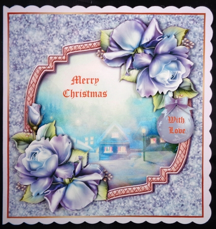 Romantic Christmas View   & Roses  Mini Kit by Linda Short