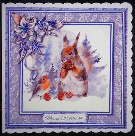 Watercolour Robin & Squirrel by Linda Short