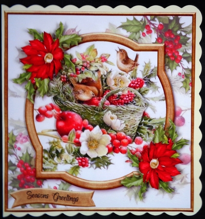 Vintage Winter Fruit Basket Mini Kit by Linda Short