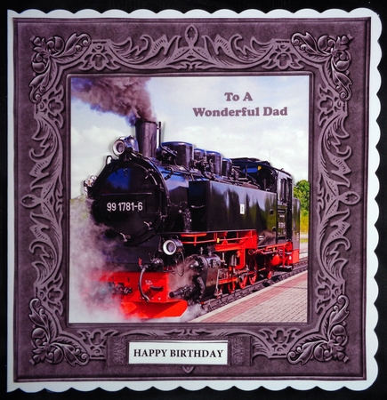 Steam Train Quick Card Topper by Linda Short