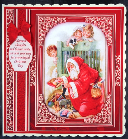 A VINTAGE CHRISTMAS 7.8 Quick Vintage Christmas Card & Insert by Linda Short