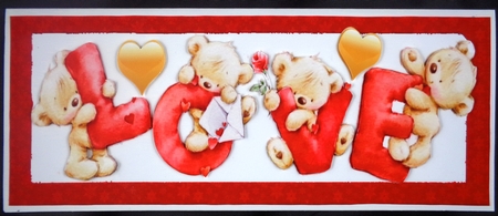 Four lovely love bears DL by Linda Short
