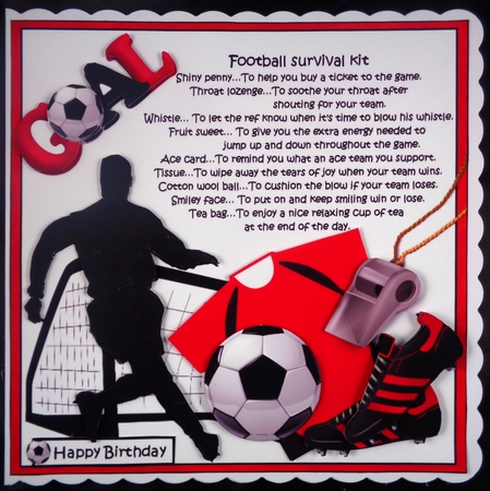8x8 football survival kit mini kit by Linda Short
