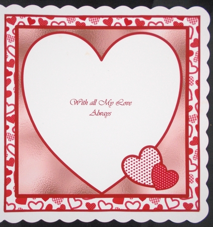 Red & White Hearts Insert Panel by Linda Short