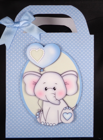 Ella With Heart Balloon Blue Mini Kit by Linda Short