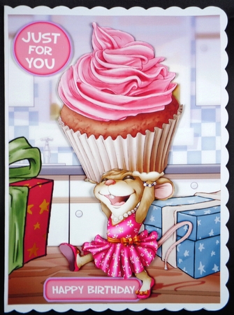 Mrs Cup Cake Mouse (Pink) by Linda Short