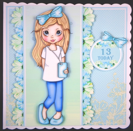 Poppy with Phone Blue Mini Kit by Linda Short