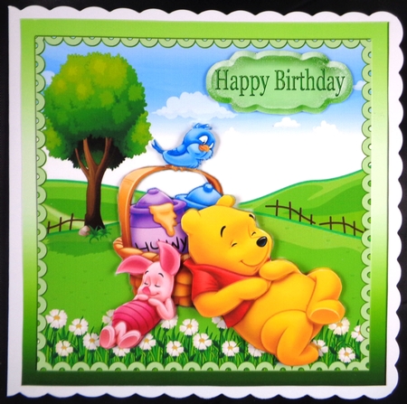 Bear napping with piglet in the meadows 8x8 mini kit by Linda Short
