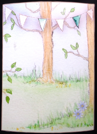 No Holes Fold Card Kit Birthday Bunnies by Linda Short