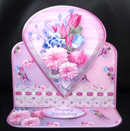Summer Posy - Teardrop Pyramid Easel Card Mini Kit by Linda Short
