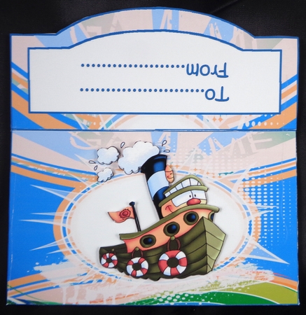 7x7 fun tug boat birthday 4 mini kit by Linda Short