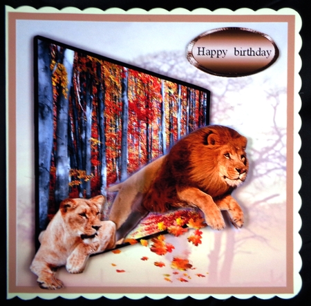 leaping lion by Linda Short