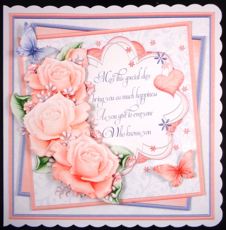 SAY IT WITH ROSES & VERSES 7.5 Decoupage Bumper Kit by Linda Short