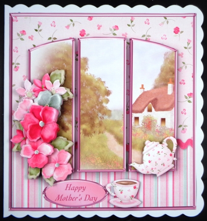 Teatime Cottage - Panel Card Mini Kit by Linda Short
