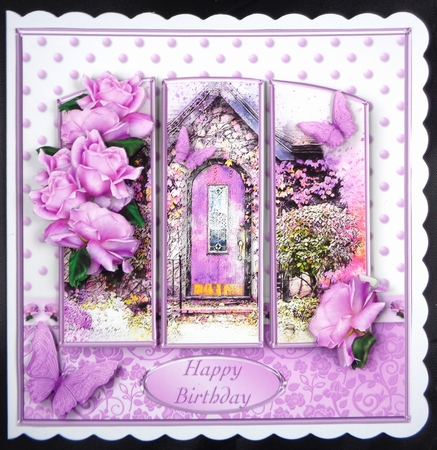 Roses Round the Door - Panel Card Mini Kit by Linda Short