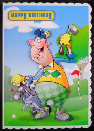 Golf Dude Yellow by Linda Short