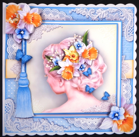 Spring flowers in her hair by Linda Short