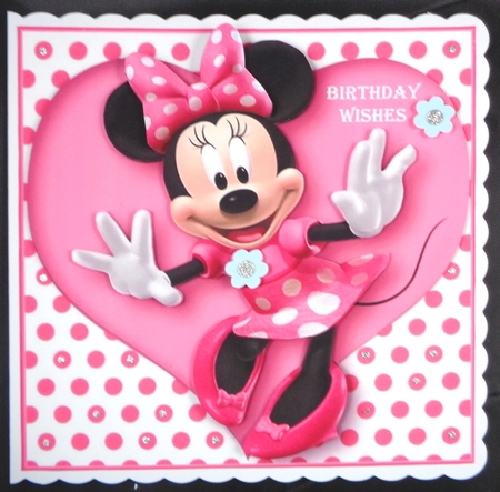 Minnie Mouse 8x8 Quick Card by Linda Short