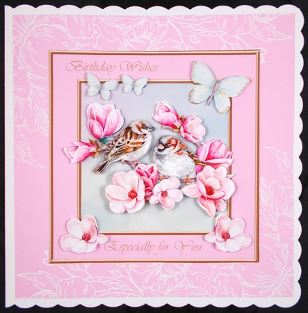 SPRING SPARROWS 6X6 by Linda Short