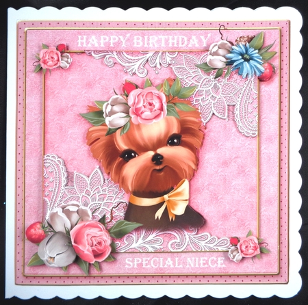 Yorkies Please Card Front Mini Kit-9 by Linda Short