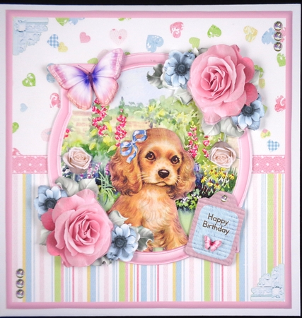 Wuffly Day Card Mini Kit & Decoupage by Linda Short