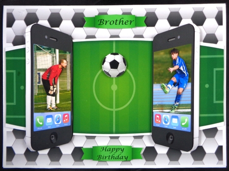 Football Dual Phones - various greetings by Linda Short