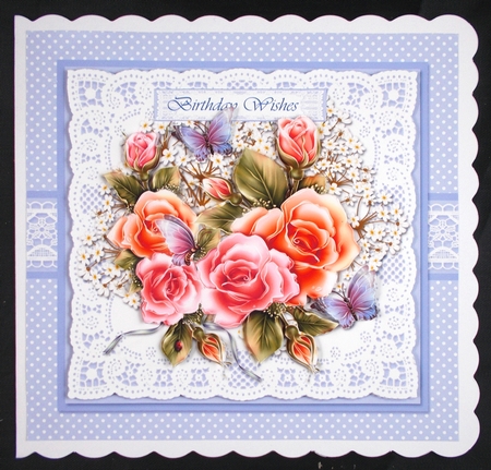 Lovely Floral Topper Plus Gift Tag by Linda Short