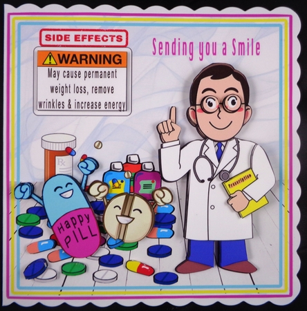 Happy Pill - Decoupage by Linda Short