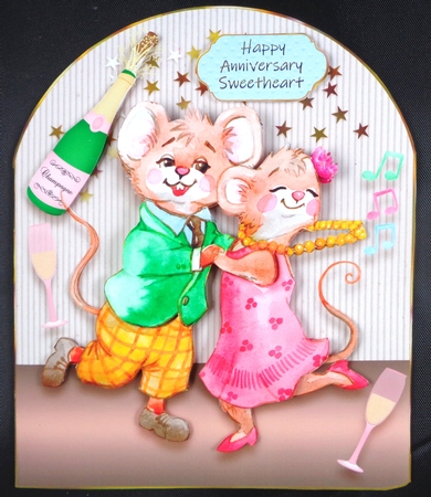 Anniversary Mice Full Card Mini Kit-1 by Linda Short