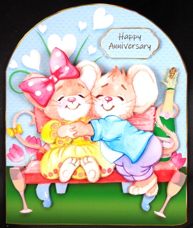Anniversary Mice Full Card Mini Kit-2 by Linda Short