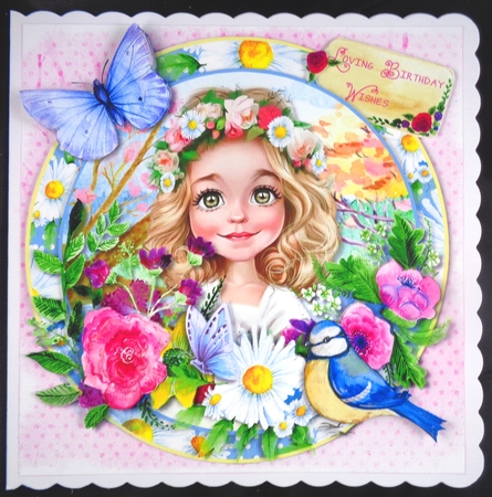 Secret Garden 7x7 Card Front & Insert Mini Kit by Linda Short