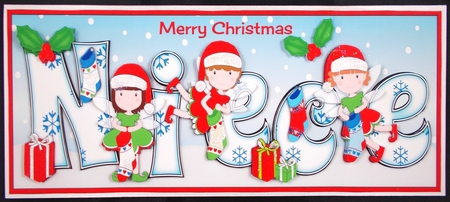 Christmas Fairies with Christmas Stockings NIECE large dl by Linda Short