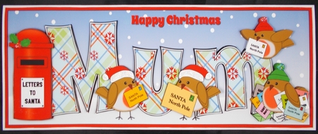 Christmas Robins with letters to Santa MUM large dl by Linda Short