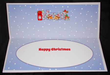 Christmas Robins with letters to Santa MUM large dl insert by Linda Short