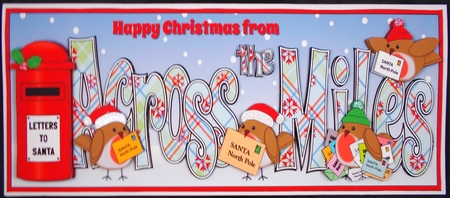 Christmas Robins with letters to Santa ACROSS THE MILES large dl by Linda Short