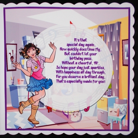 Dancing queen 7x7 birthday insert by Linda Short