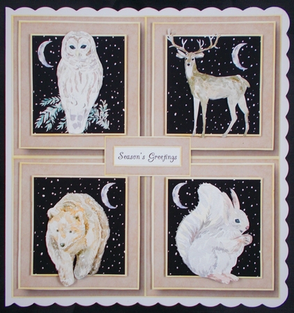 Christmas Moon Quad Frame by Linda Short