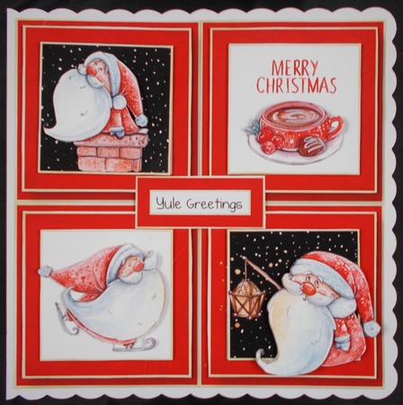 Christmas Santa Quad Frame by Linda Short