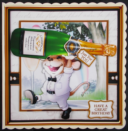 Mr Champagne Mouse 4 Sheet Mini Kit by Linda Short