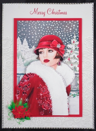 Art Deco  Christmas Lady by Linda Short