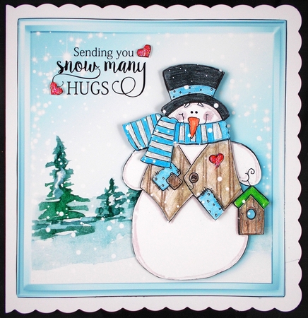 Jolly Snowman Quick Card Sheet-2 by Linda Short