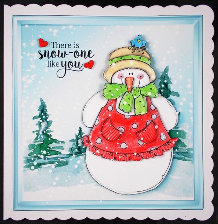 Jolly Snowman Quick Card Sheet-5 by Linda Short