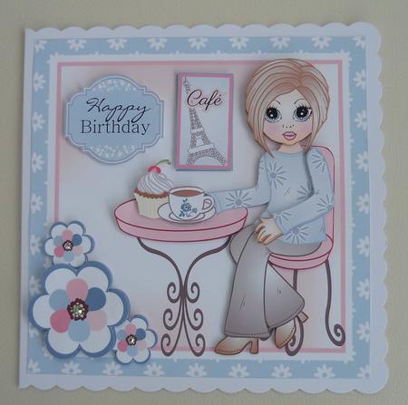 Coffee Time Emma Card Topper Kit by Linda Short