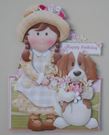 Lovely Me and My Dog Over the Edge Card  by Linda Short