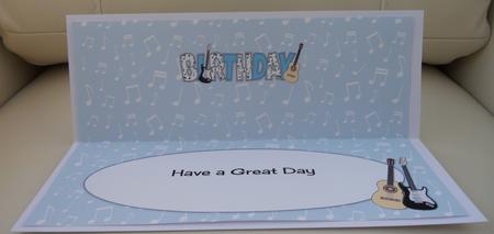Guitars Birthday Large Dl Insert by Linda Short